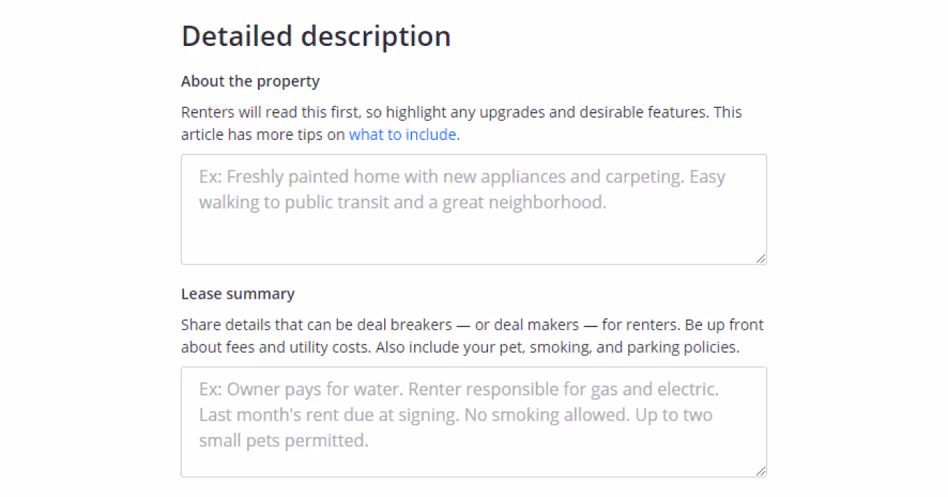 Write a great property description