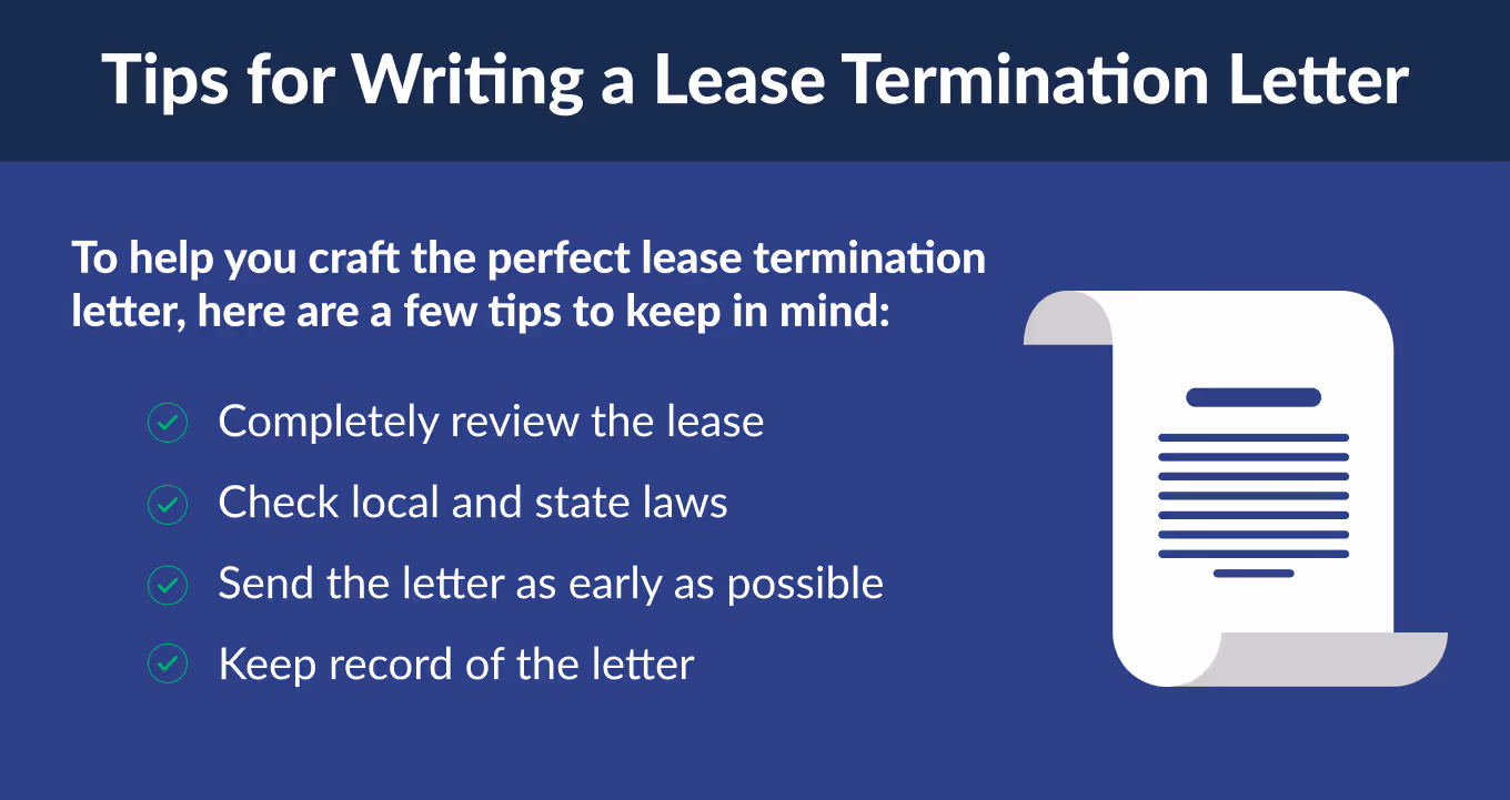 tips for writing a lease termination letter