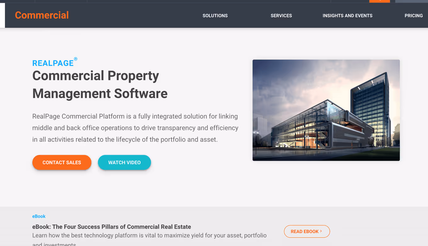 RealPage commercial property management system