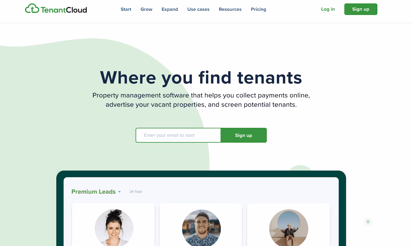 TenantCloud homepage