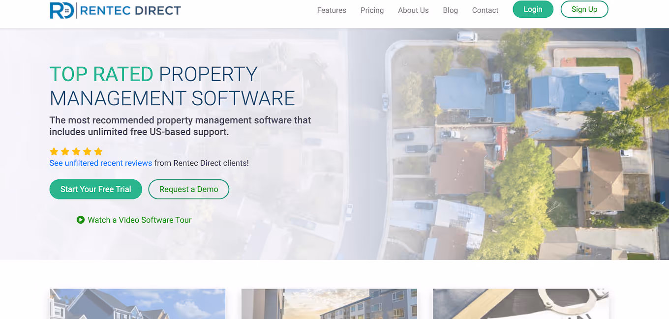 Rentec Direct homepage