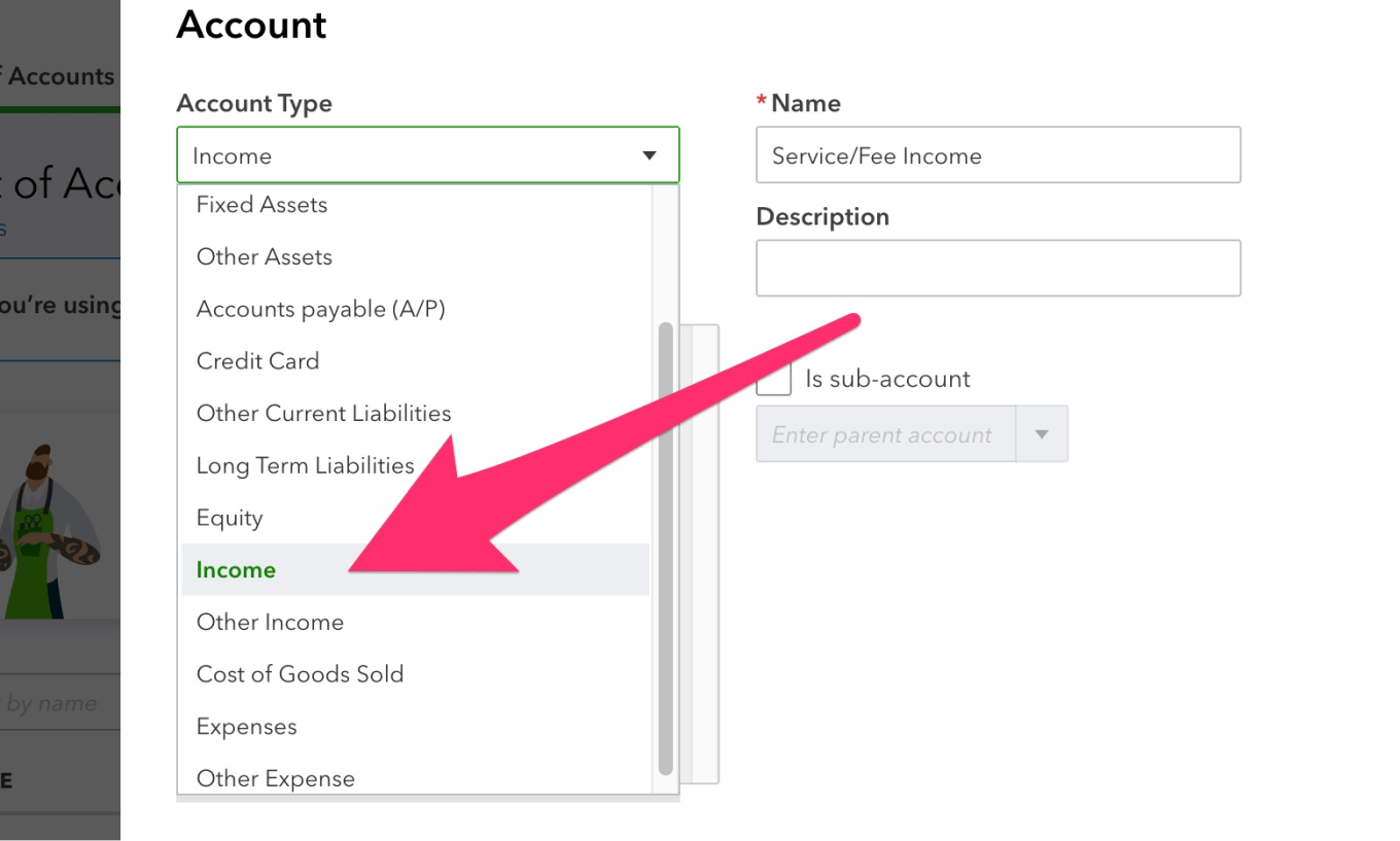 QuickBooks Account Type Category