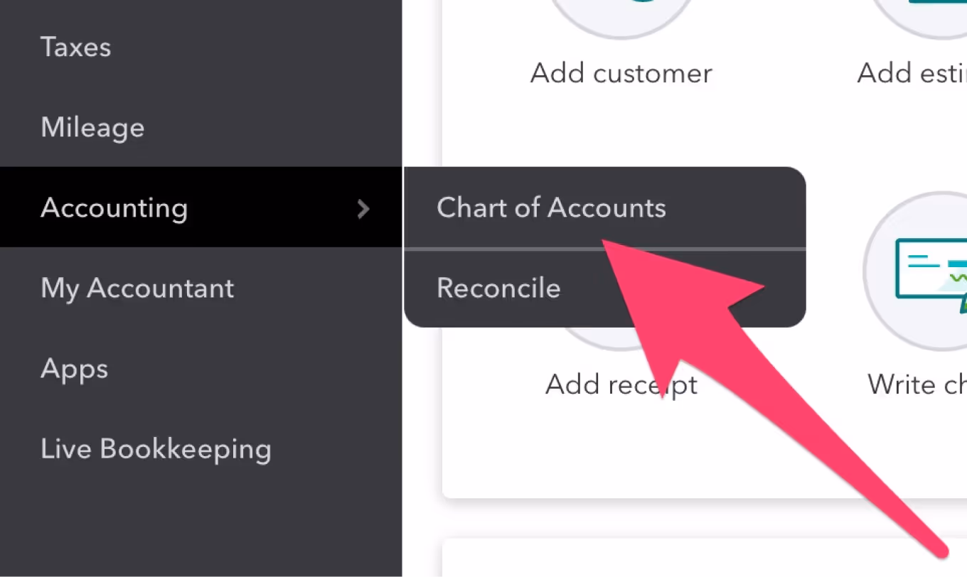 QuickBooks Chart of Accounts