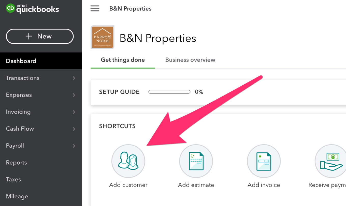 QuickBooks Property Management Setup
