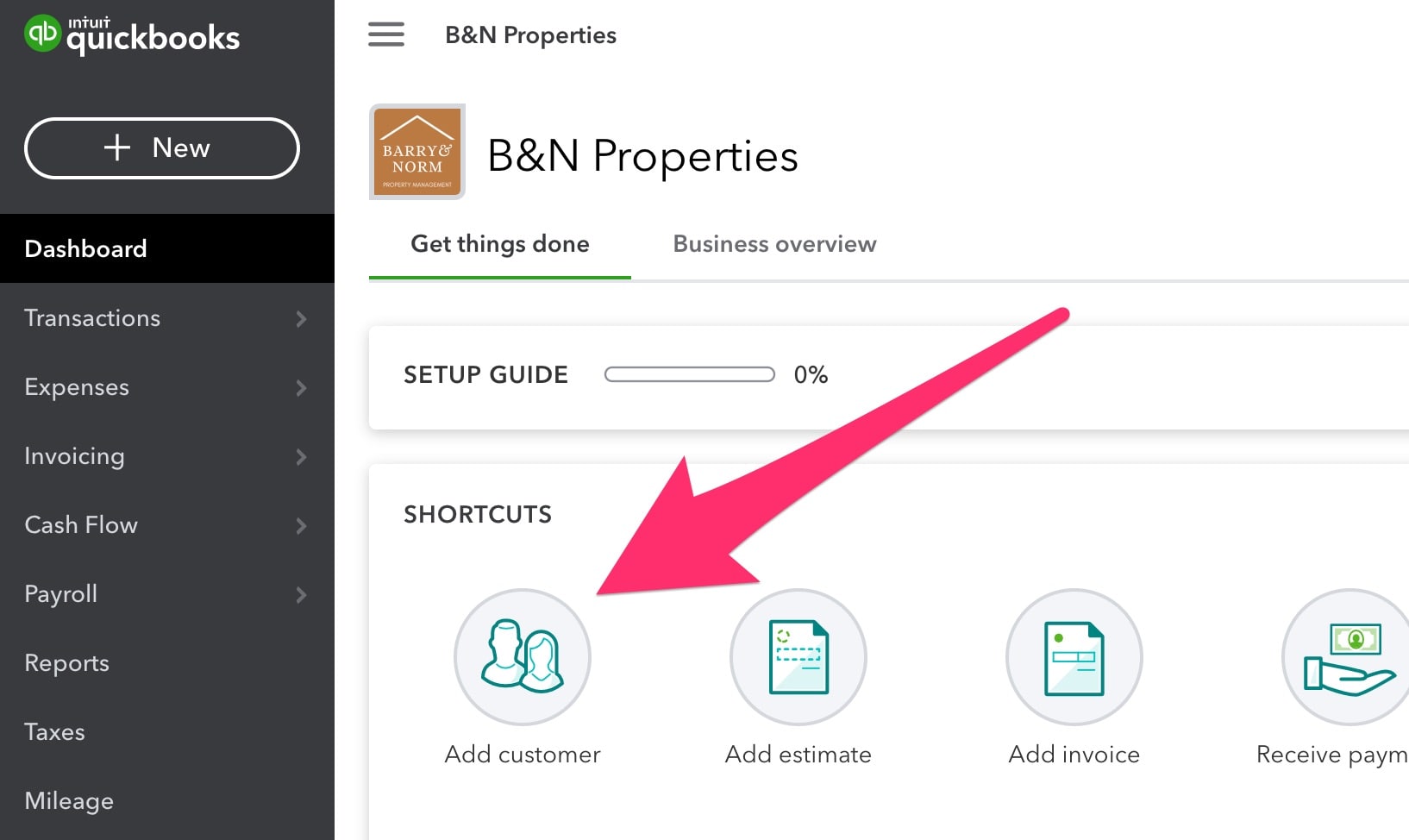 add customer in quickbooks online
