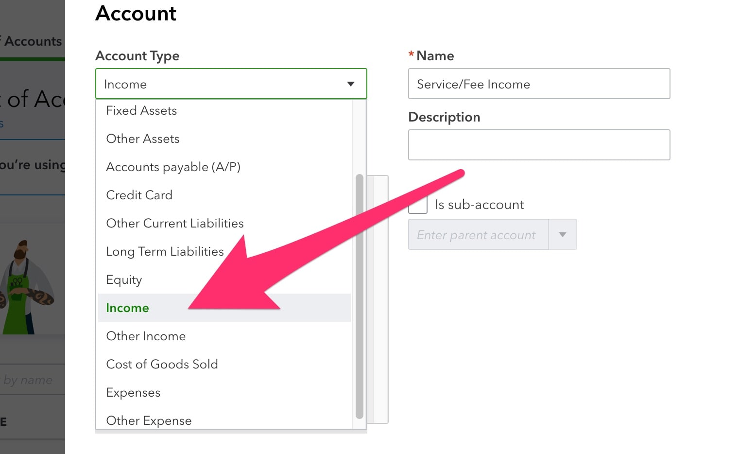 add an income account