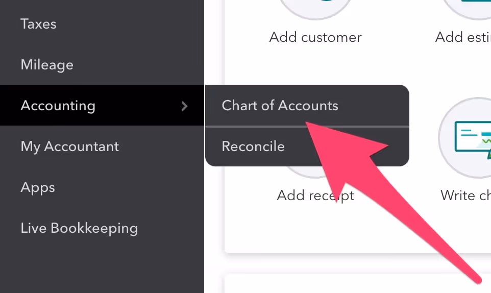 quickbooks chart of accounts for property management