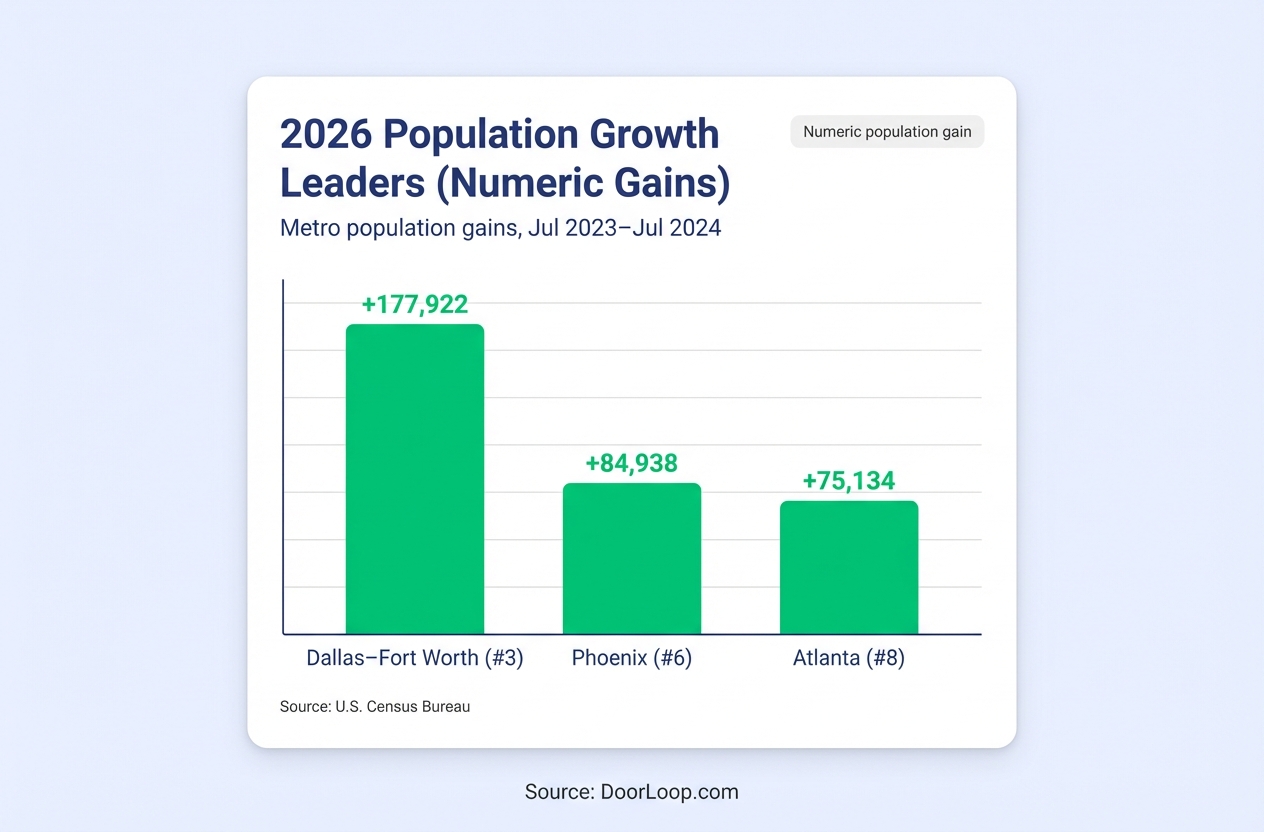 2026 Population Growth Leaders (Numeric Gains)