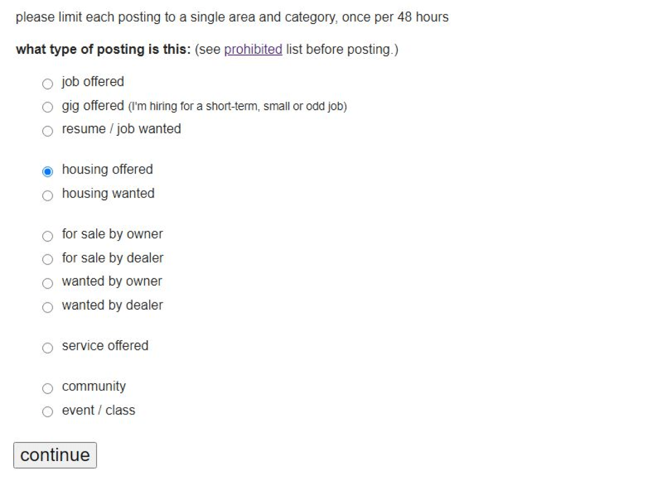 Listing Questions 1