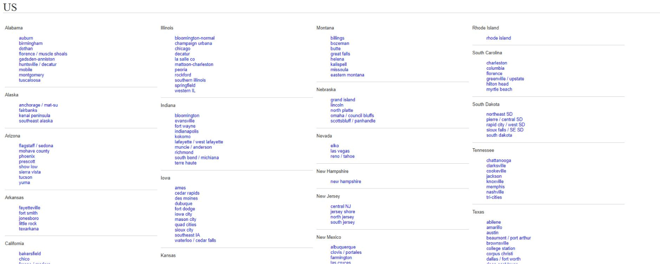 Craigslist Listing Location