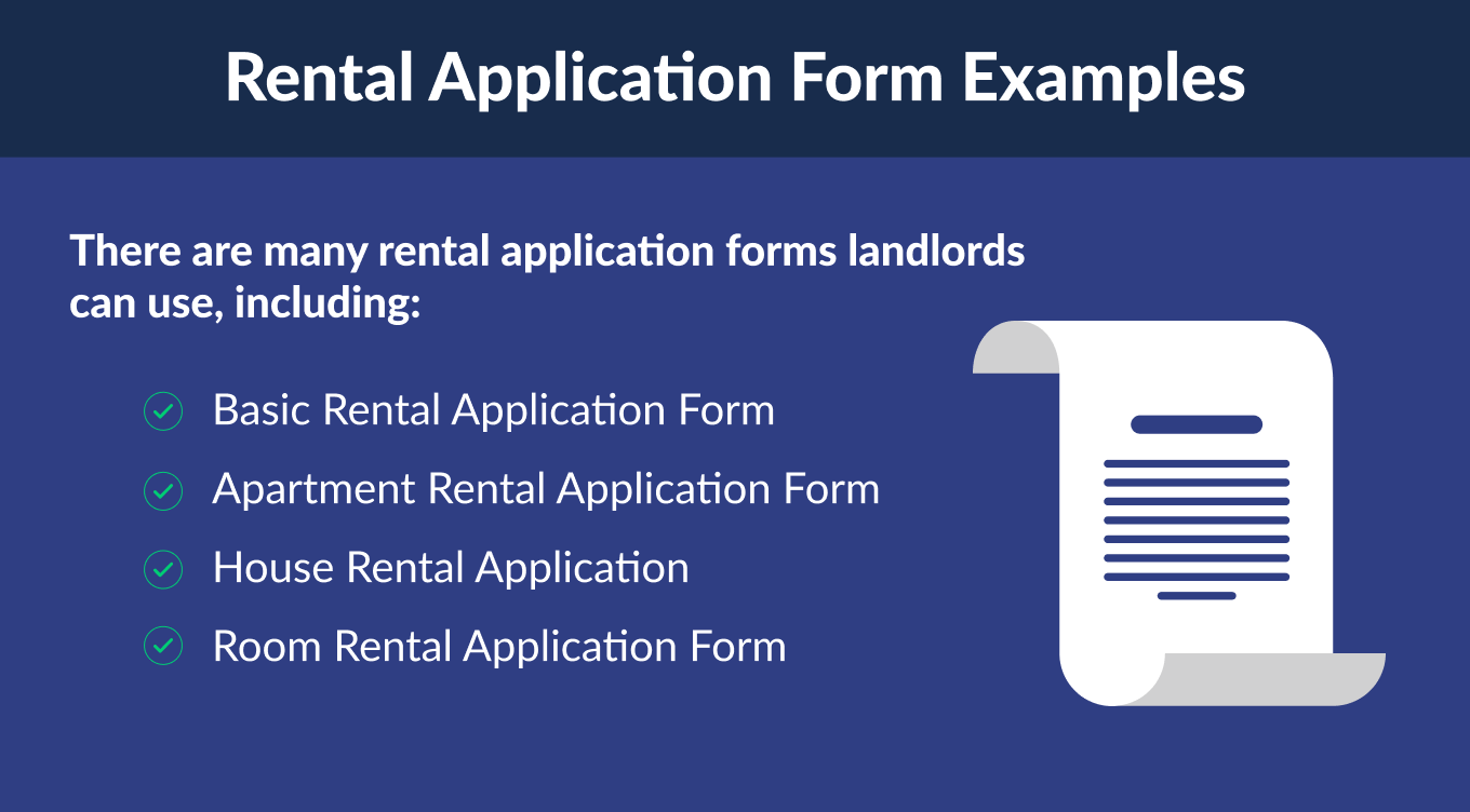 Rental application form examples