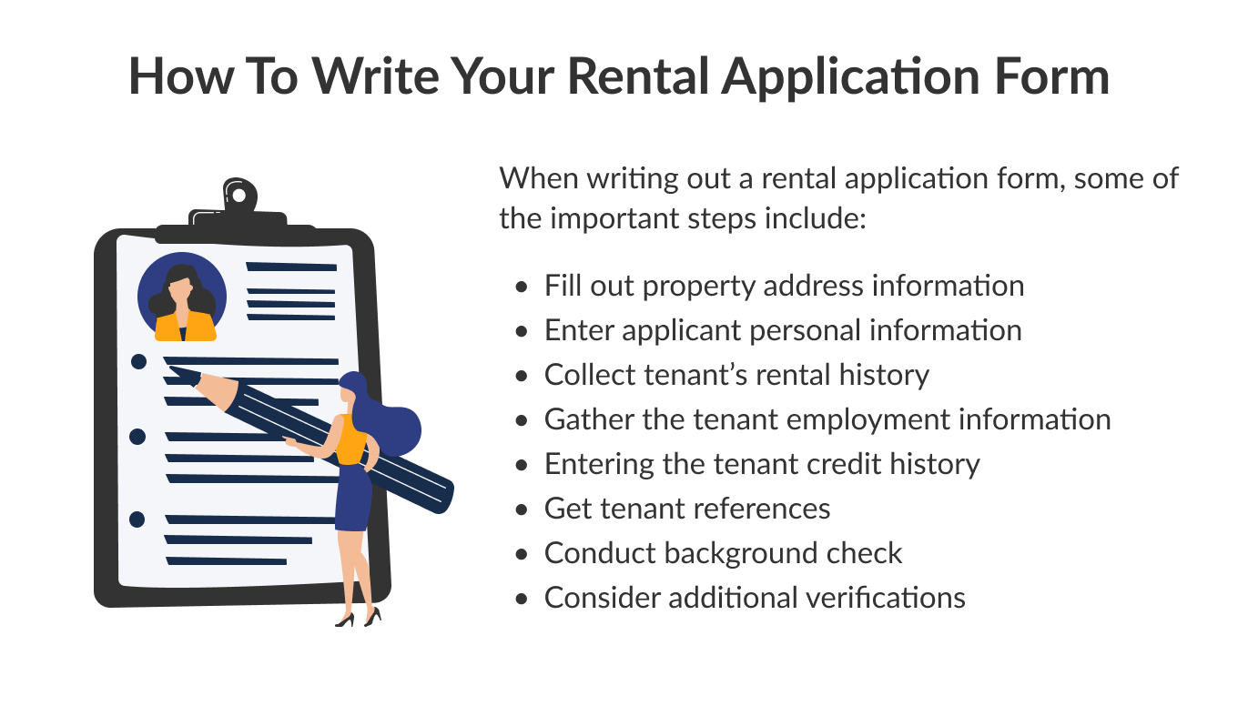 how to write your rental application form