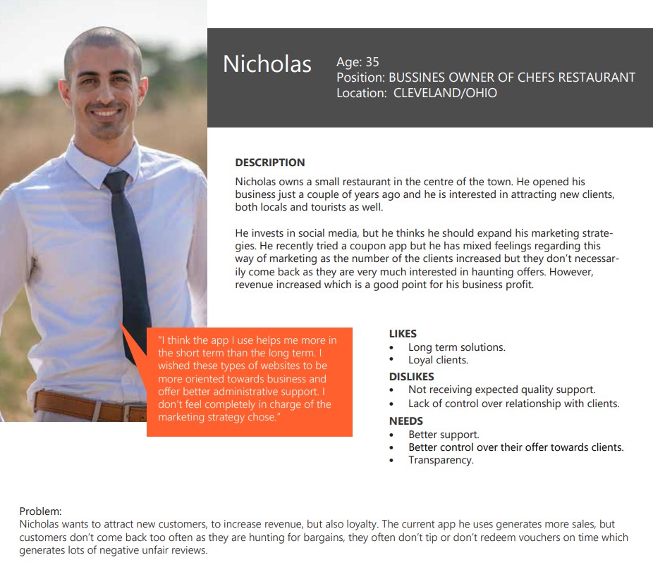 User 3 merchant persona