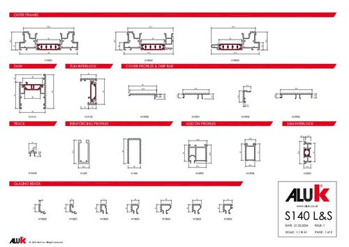 S140 Lift and Slide Door Wall Chart
