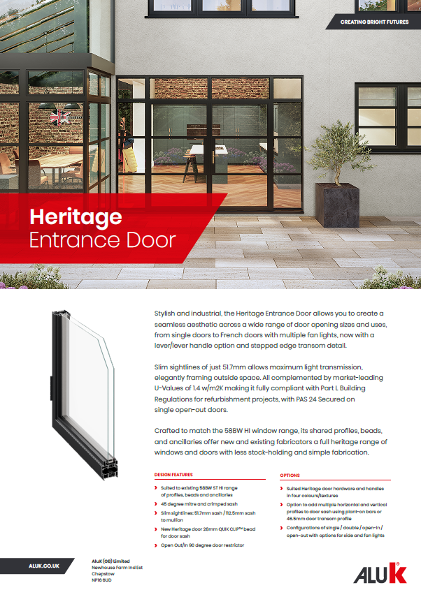 Heritage Door Datasheet