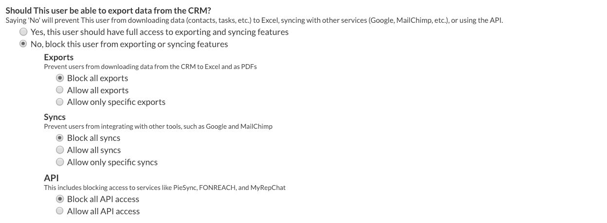 Check out the new exporting permission options!