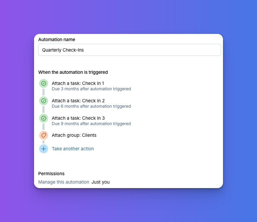 Options for automations
