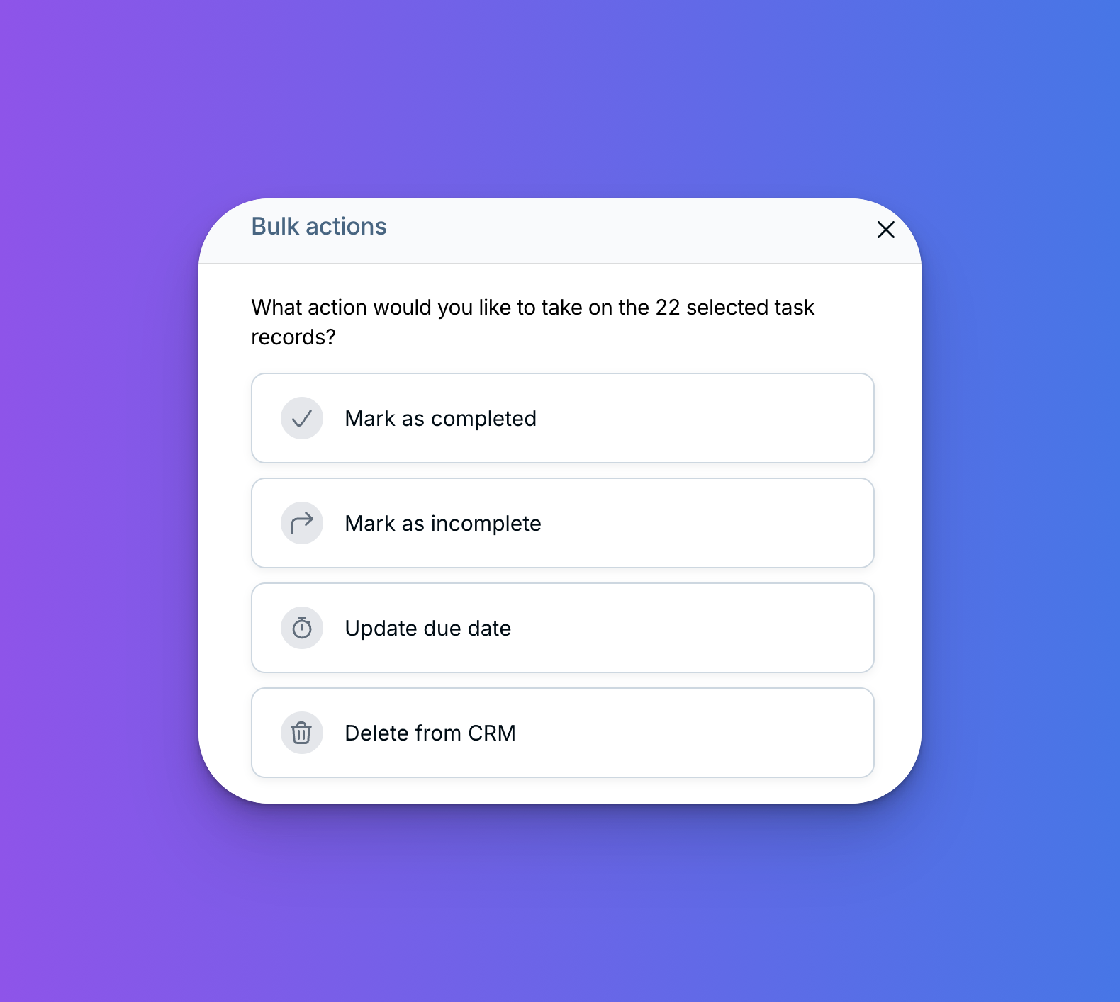 bulk actions for tasks