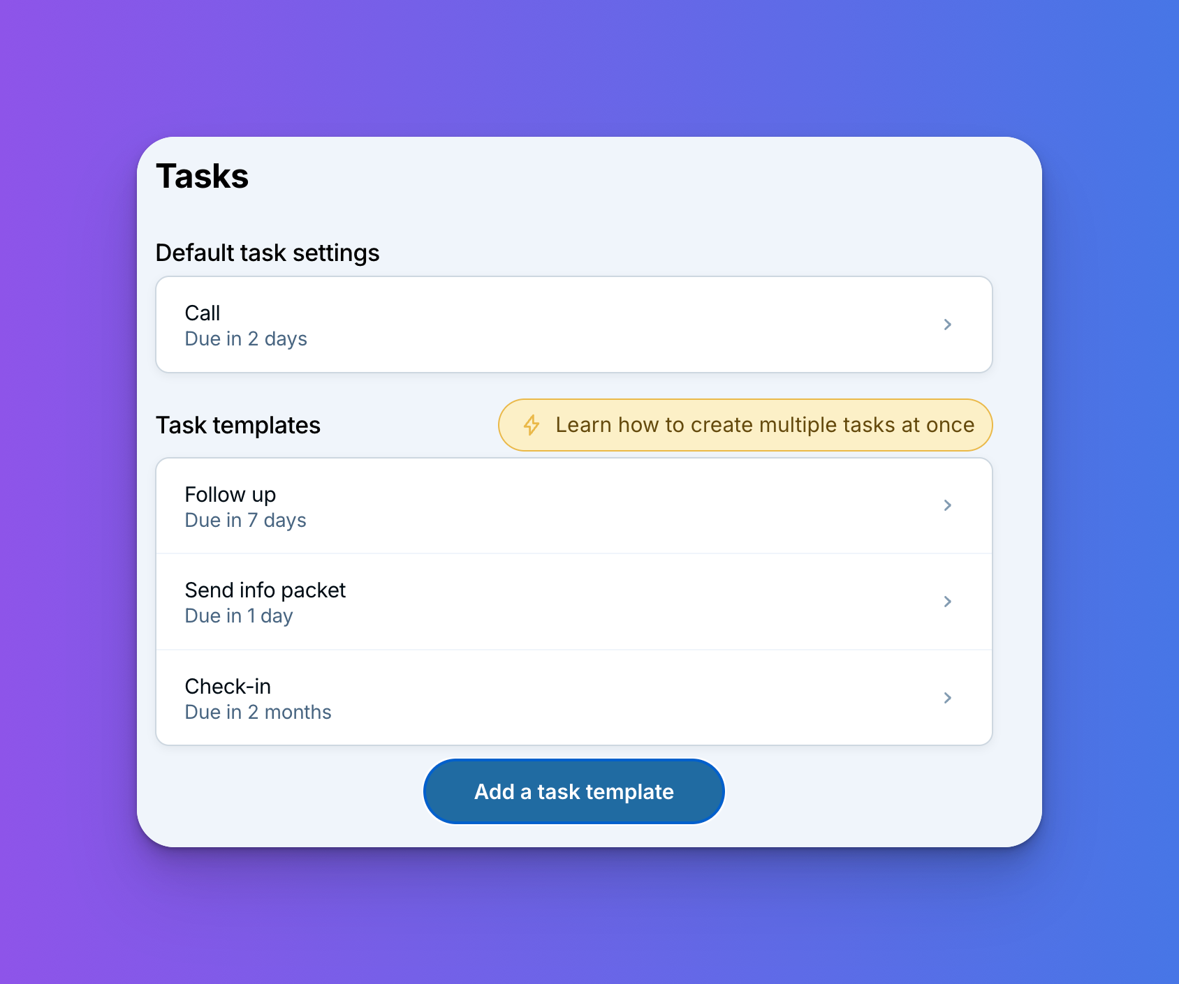 task templates