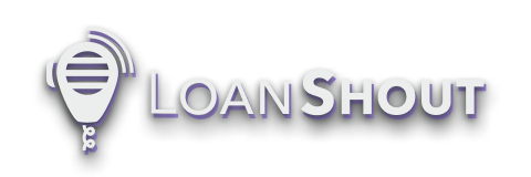 LoanShout CB radio and wordmark logo