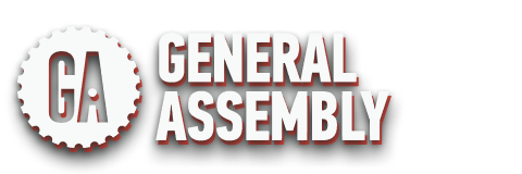 General Assembly gear and wordmark logo