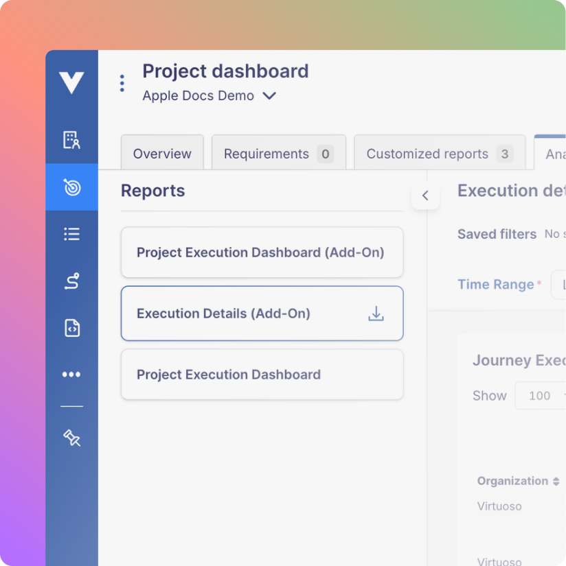 Virtuoso features in application