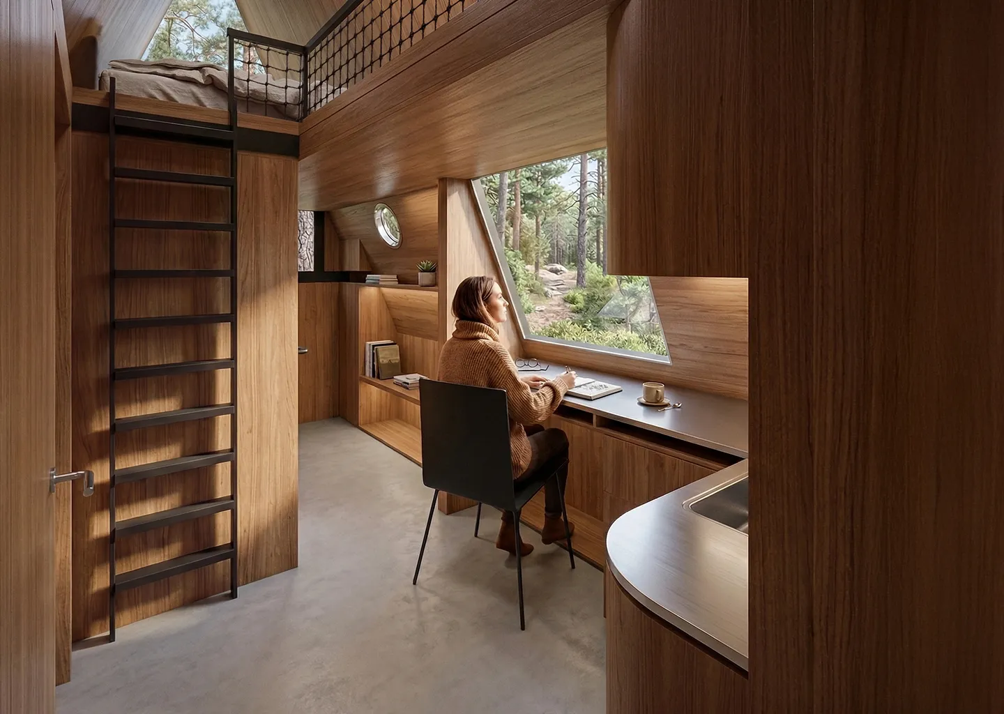 Shared living space at EXP._Teahouse