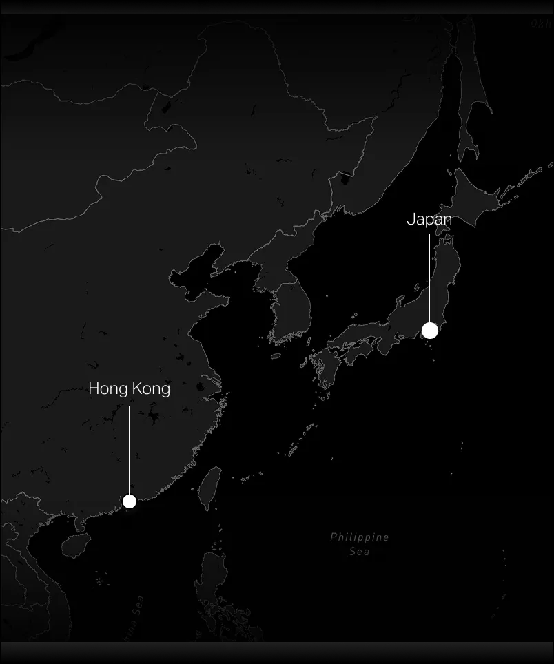Map showing experiences from EXP.