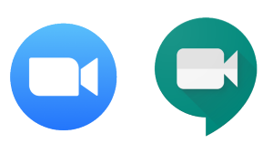 Zoom and google meet logo for appointment scheduling