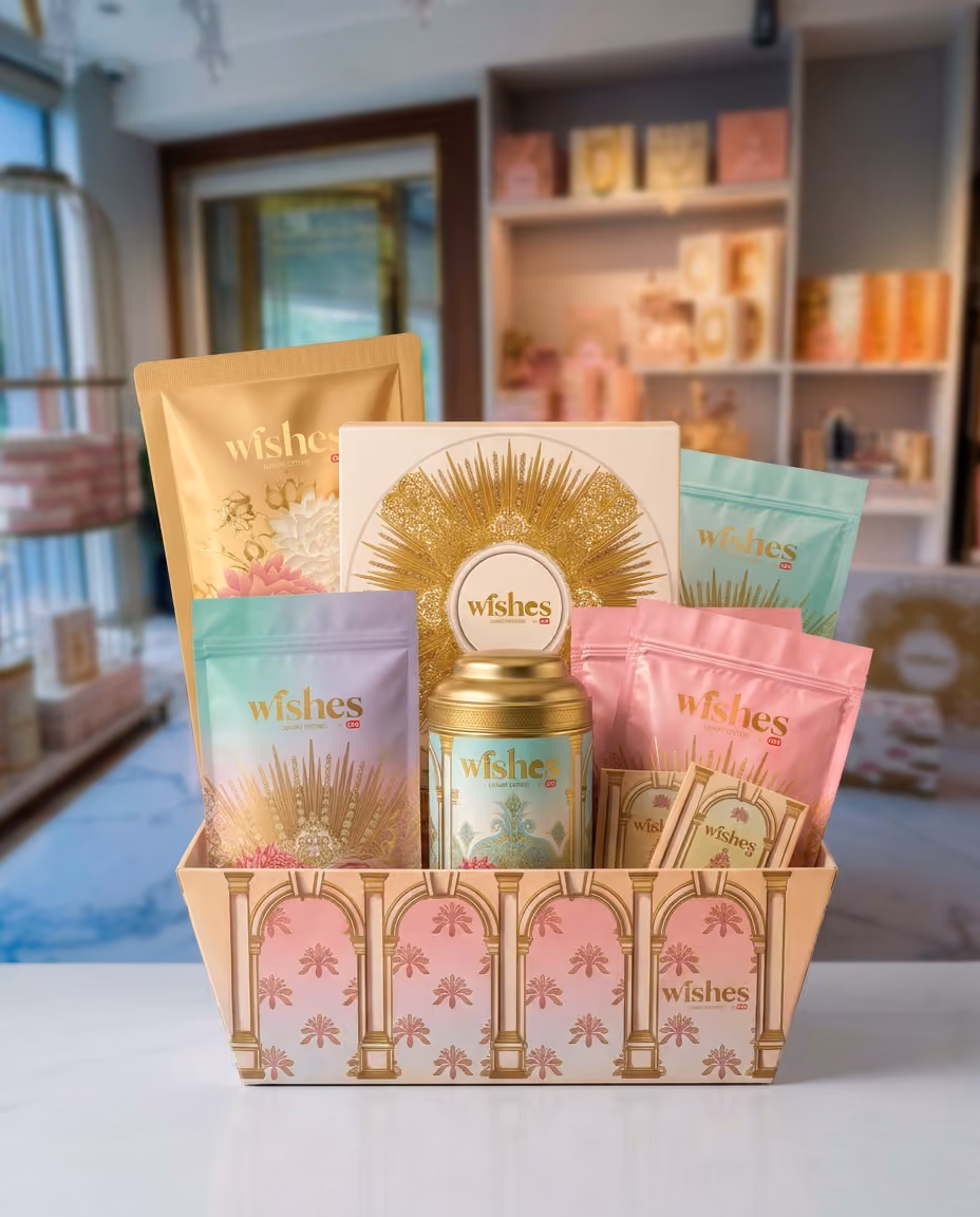 Studio shoot of Wishes by Om | Luxury Gifting Design by KRT Design Studio.
