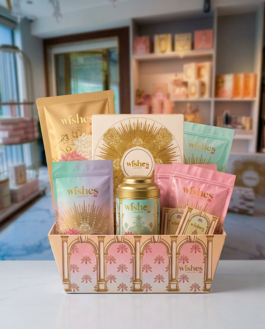Studio shoot of Wishes by Om | Luxury Gifting Design by KRT Design Studio.