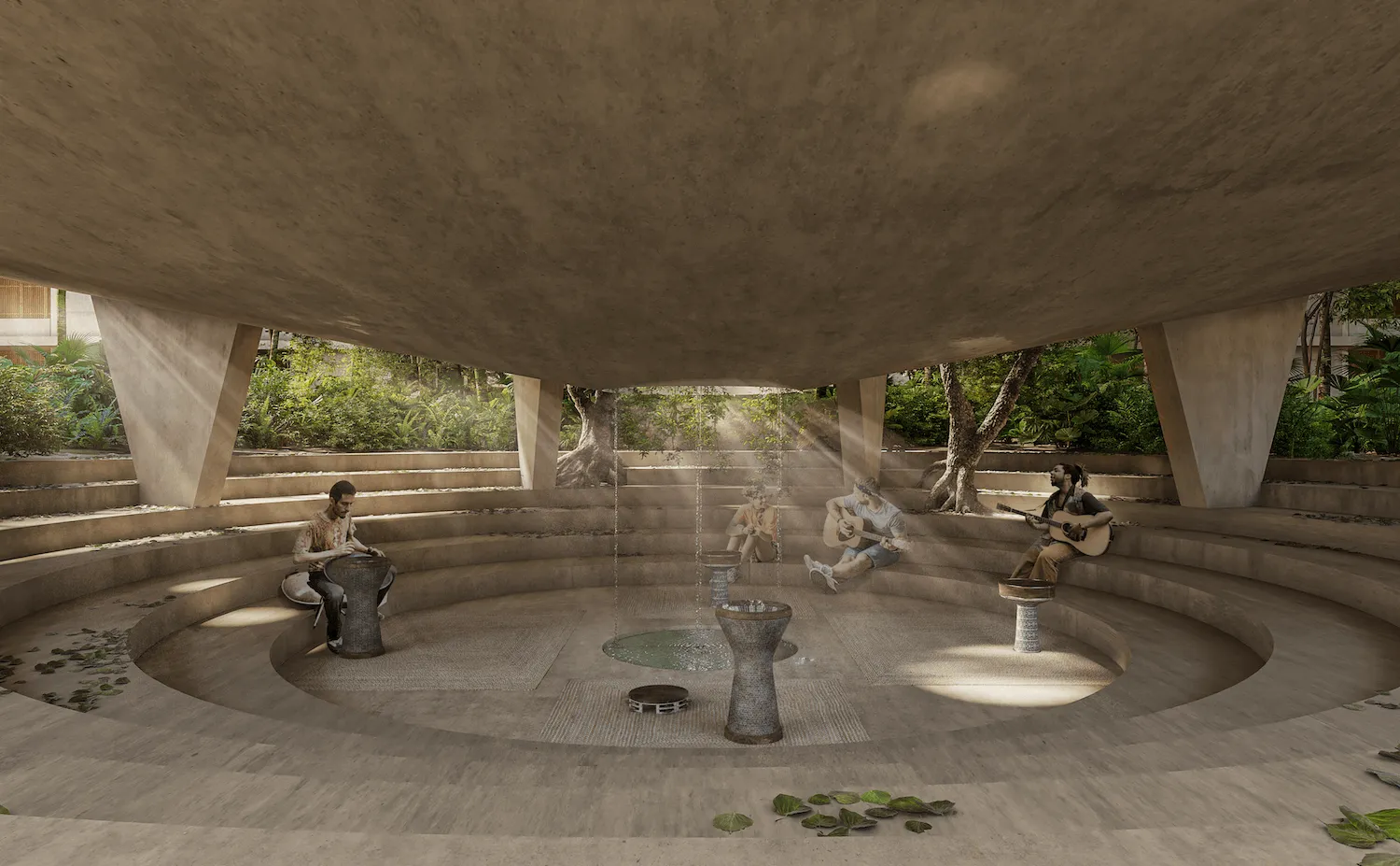 Anfiteatro en los departamentos en venta en Tulum en Mayab Tulum