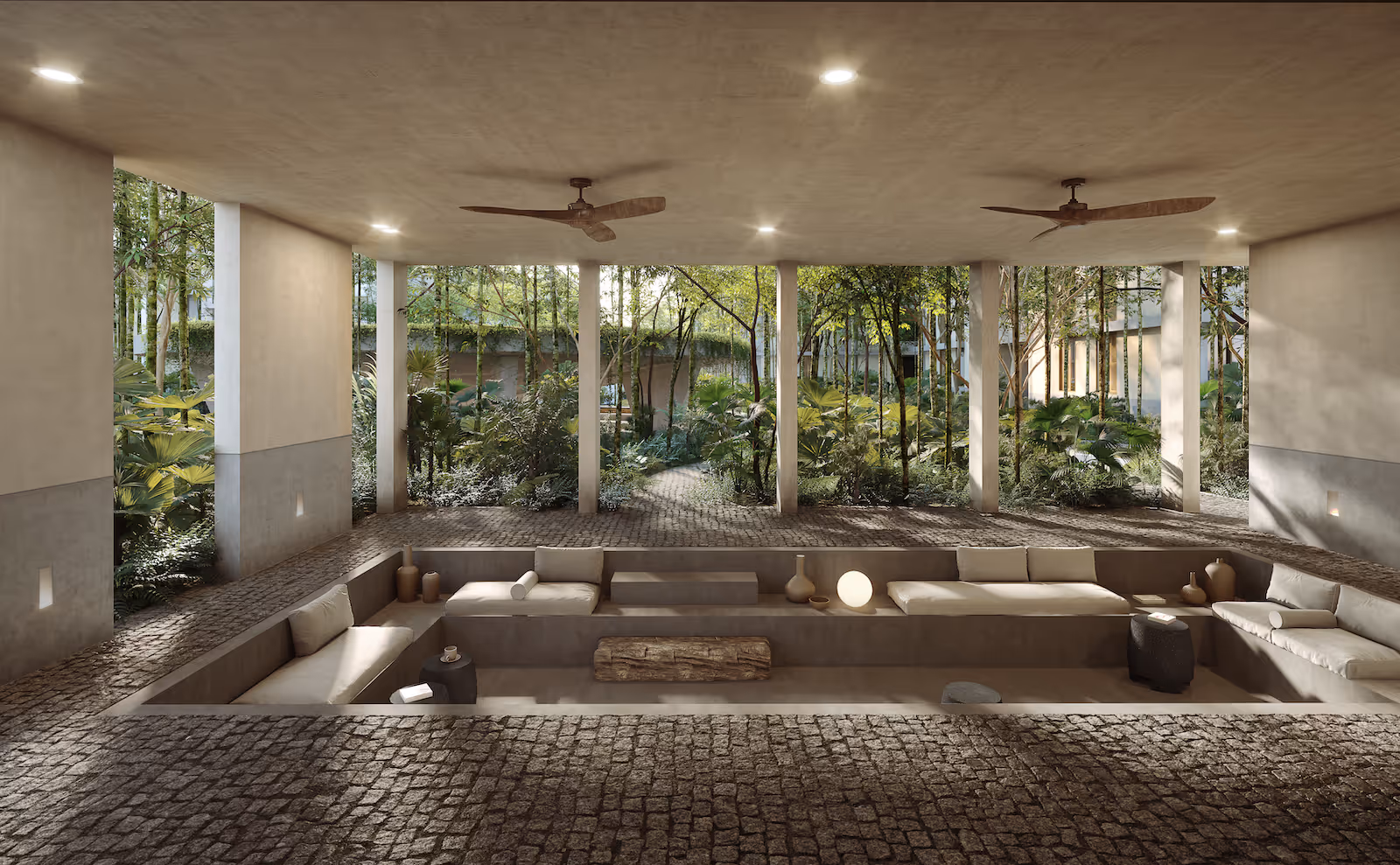 Lobby showcasing the natural beauty of real estate in Tulum at Mayab Tulum