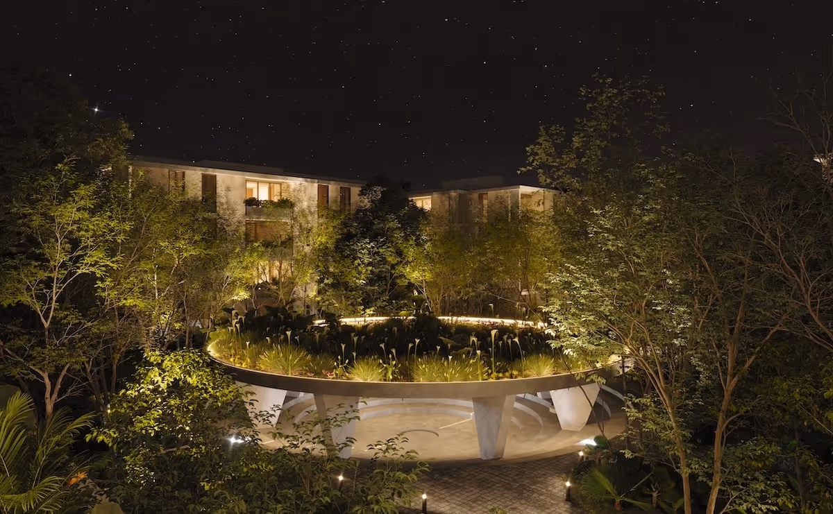Alberca tipo cenote en Mayab Tulum, uno de nuestros proyectos en Tulum