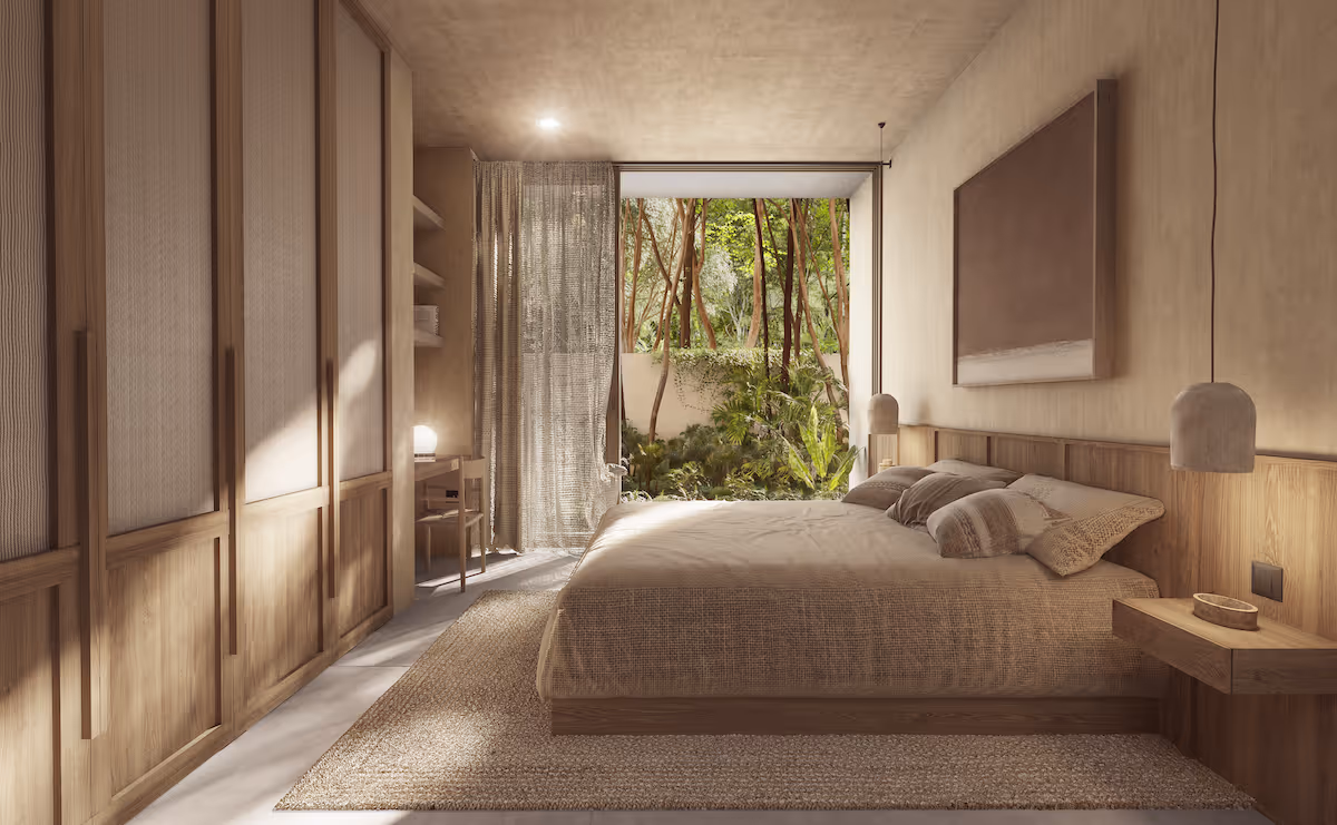 Customized furniture in our condos for sale in Tulum at Mayab Tulum