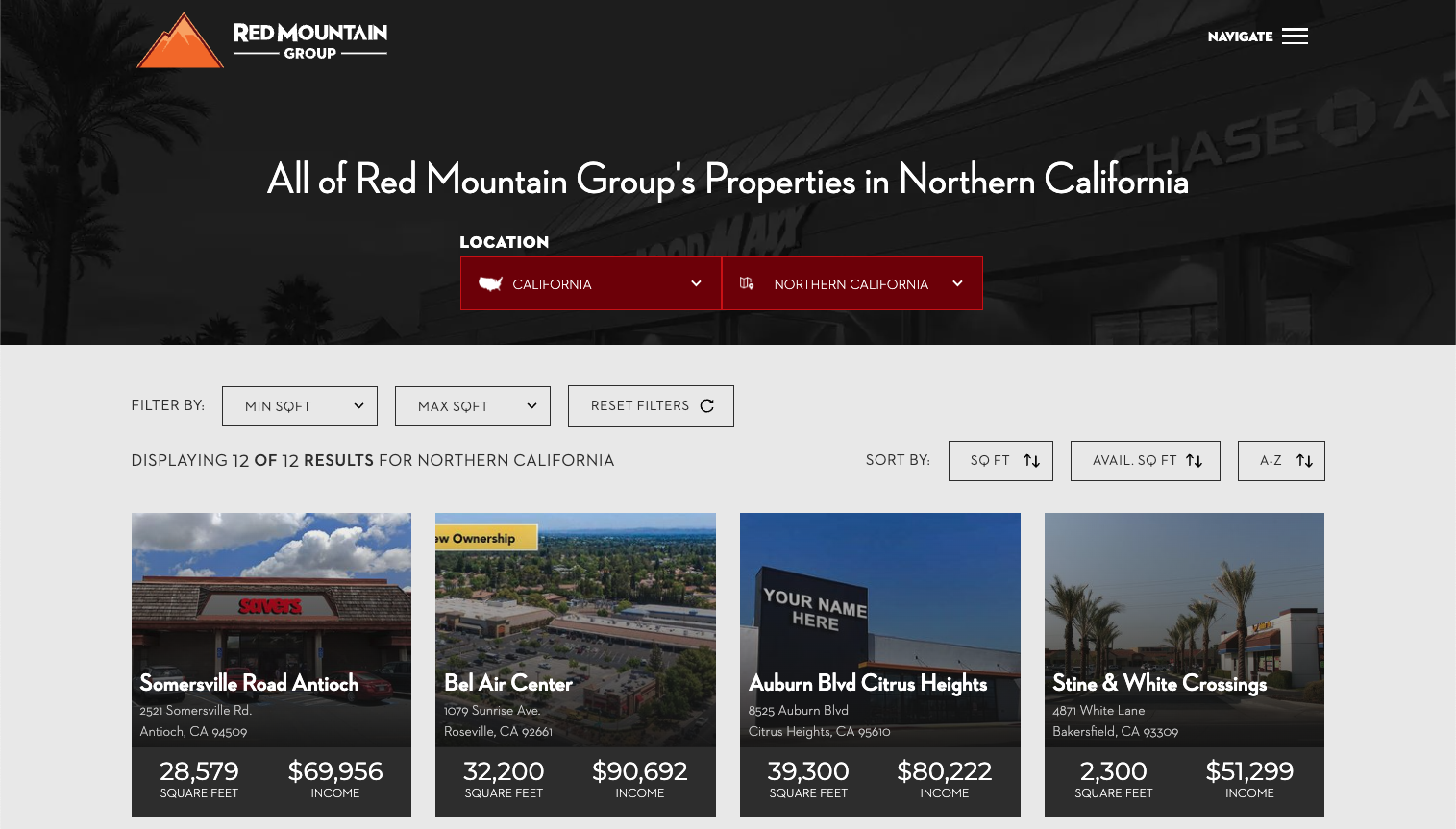 Red Mountain Group properties