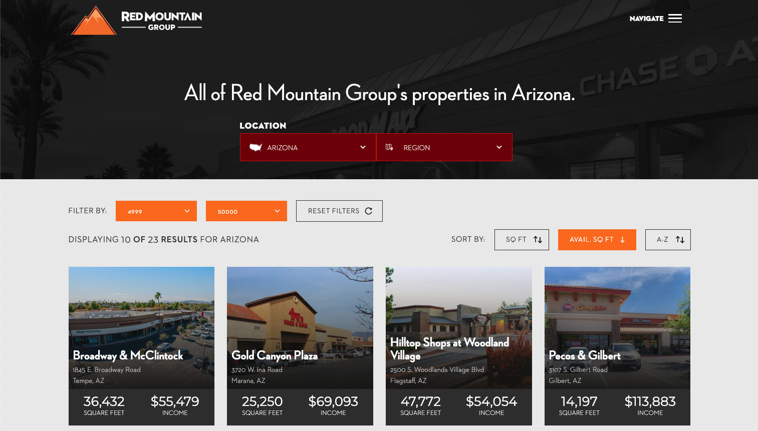 Red Mountain Group properties