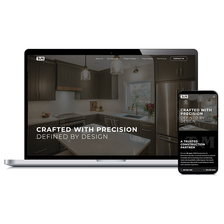T&M Construction & Renovation website
