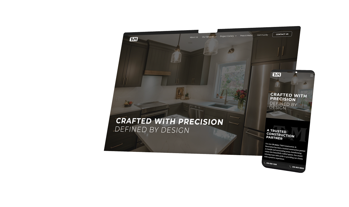 T&M Construction & Renovation website