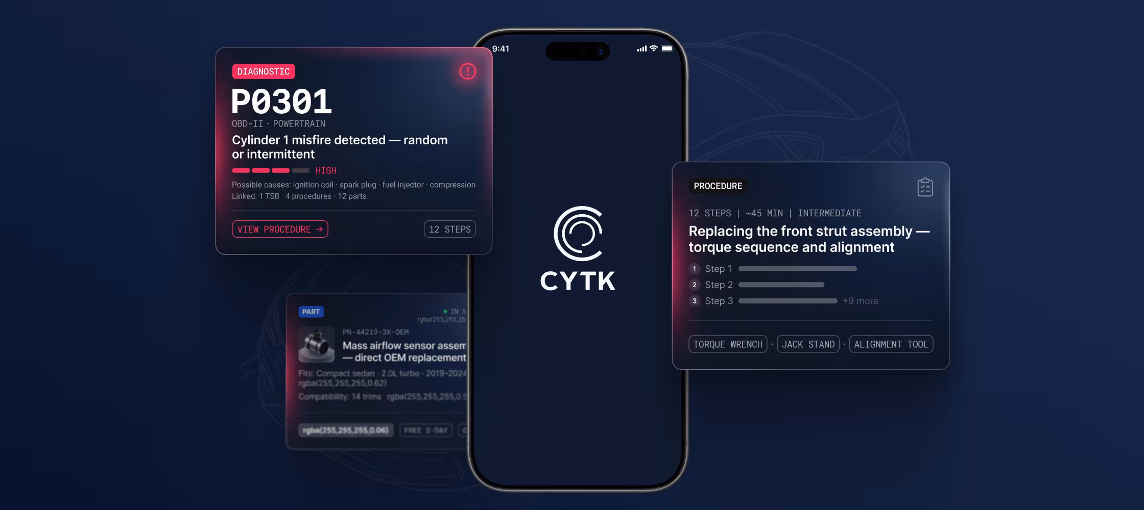 CYTK search interface &mdash; product UI