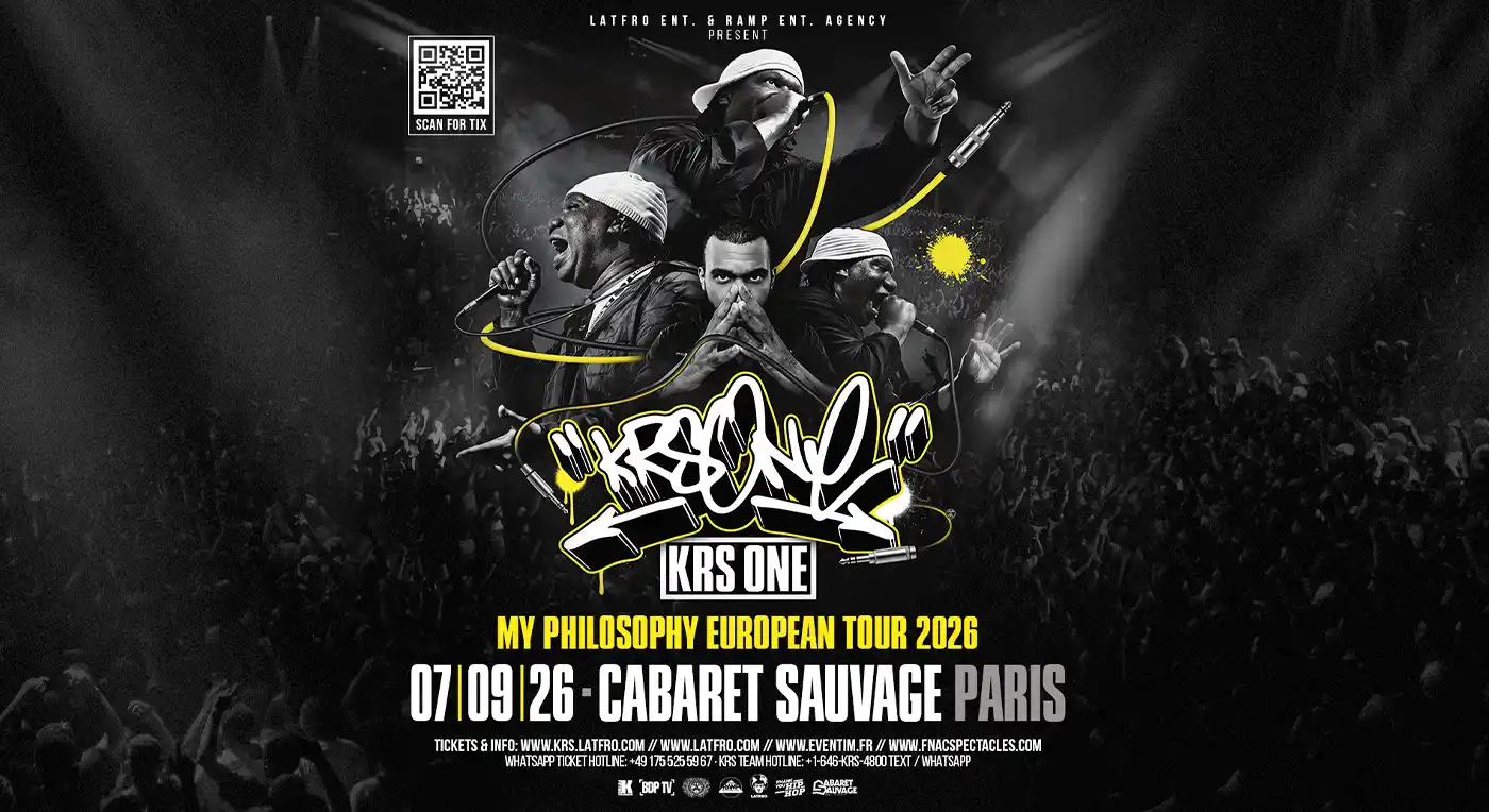 Affiche KRS-One en concert à Cabaret Sauvage
