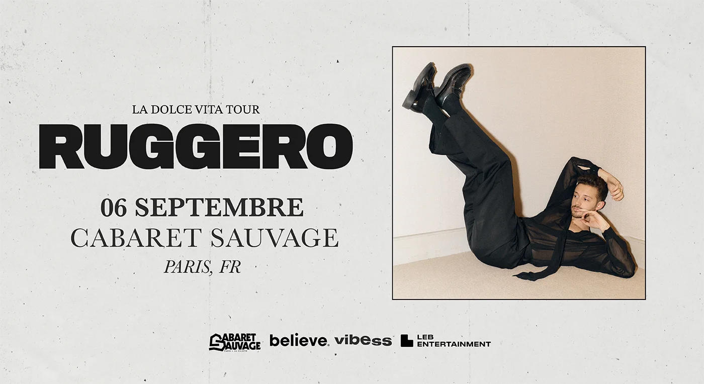 Affiche Ruggero en concert à Cabaret Sauvage