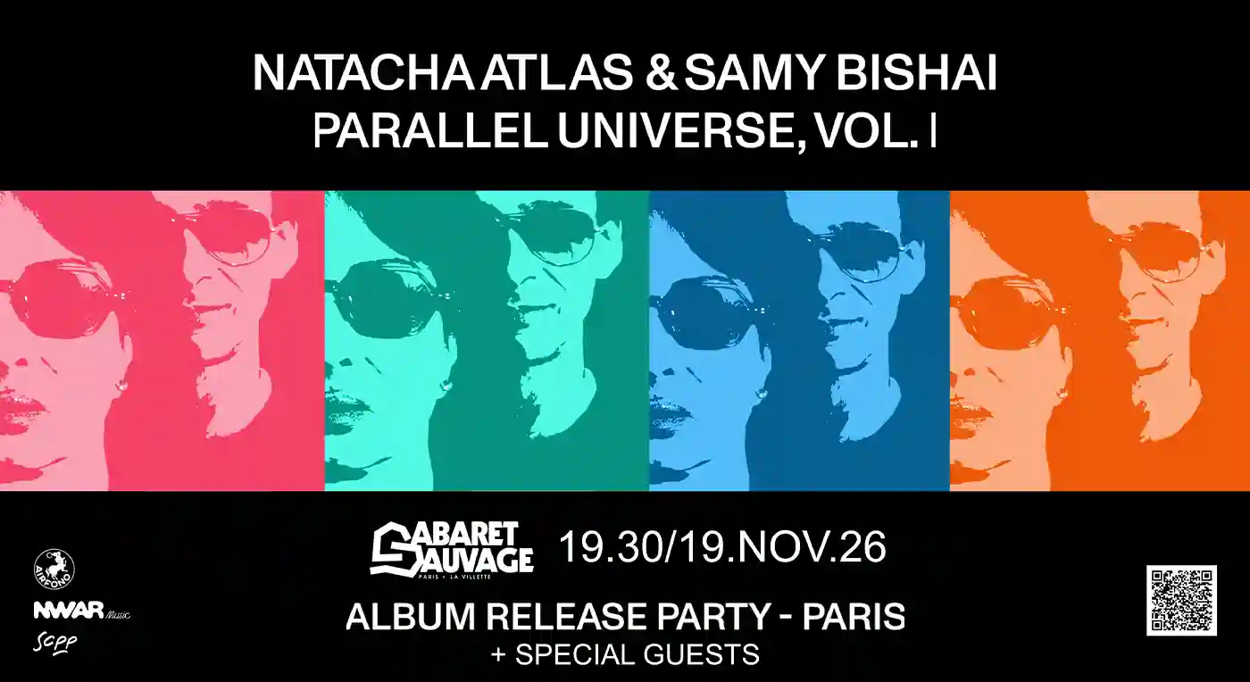 Affiche Natacha Atlas & Samy Bishai en concert au Cabaret Sauvage