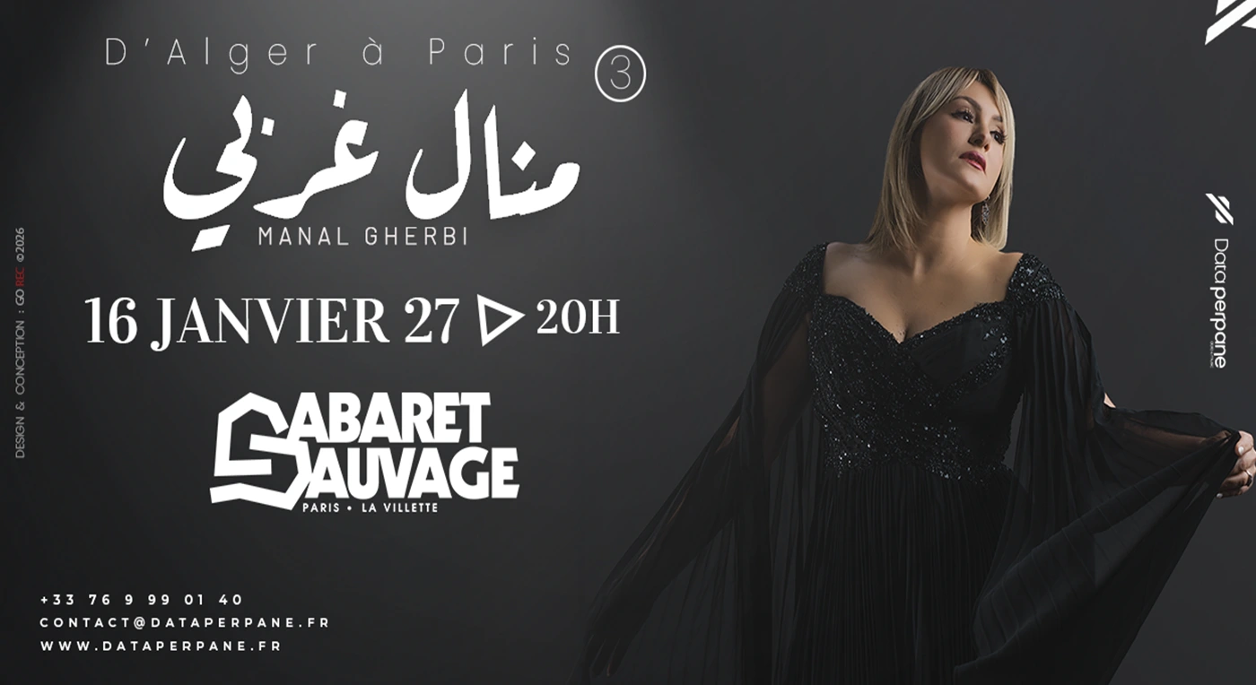 Affiche Manel Gharbi - D'Alger à Paris en concert au Cabaret Sauvage