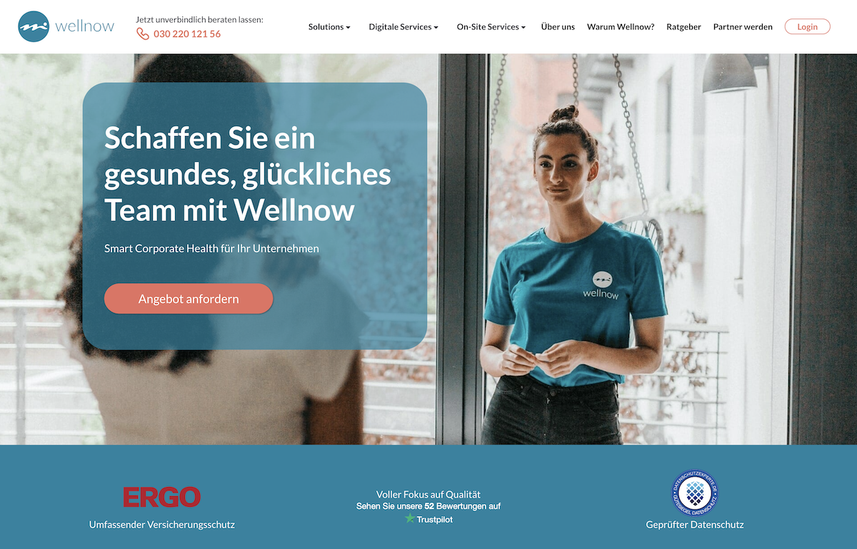Wellnow - BGM Dienstleiser und Service Plattform