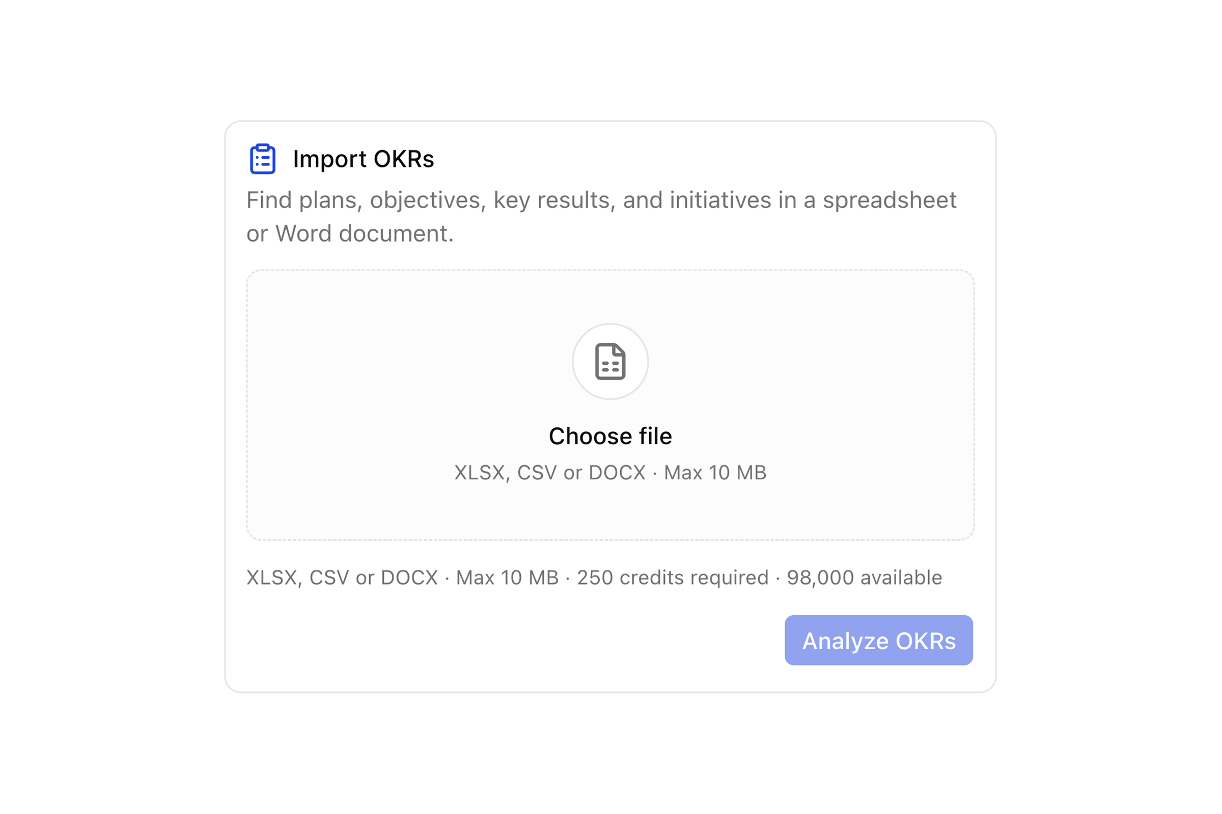 Tability OKR and goal importer