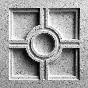 Cross & Circle Bas-Relief Cast Stone Architectural Medallion by Pineapple Grove Designs
