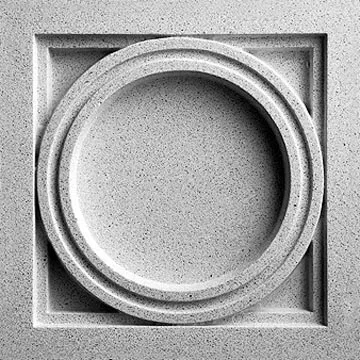 Circle Square Bas-Relief Cast Stone Architectural Medallion by Pineapple Grove Designs