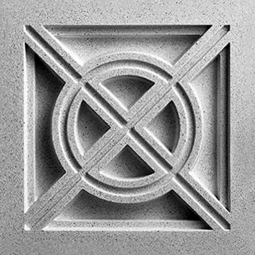 Ex & Ring Bas-Relief Cast Stone Architectural Medallion by Pineapple Grove Designs
