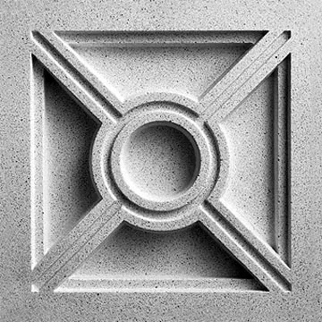 Ex & Circle Bas-Relief Cast Stone Architectural Medallion by Pineapple Grove Designs